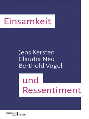 cover image of Einsamkeit und Ressentiment